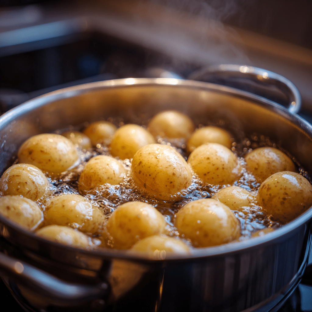 The Ultimate Guide to Smashed Potato Sheet Pan Recipes 6 Boiling baby potatoes for smashed potato sheet pan recipe