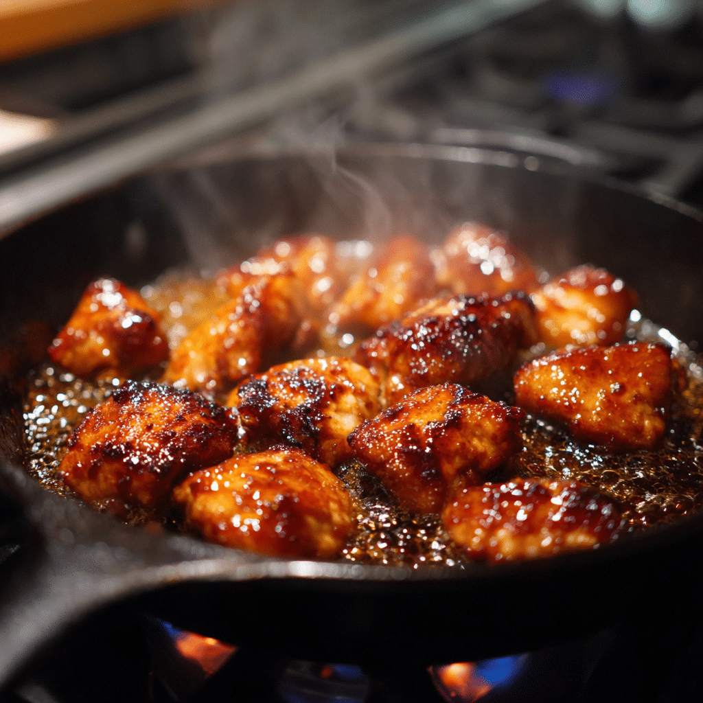 Chipotle Honey Chicken Recipe 8 Chipotle honey chicken recipe cooking on stovetop