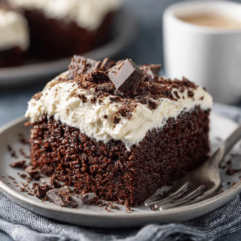 Rich Chocolate Sheet Cake Topped with Luscious Cream Cheese Frosting