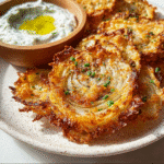 Viral Crispy Onion Rings Chips Recipe: A Low-Carb Snack You’ll Love 5 Crispy onion rings chips with golden melted parmesan cheese and chives