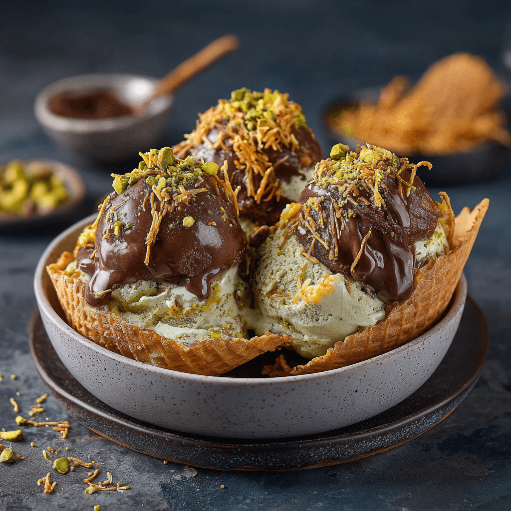 Dubai Chocolate Pistachio Ice Cream – Easy, Creamy, and Irresistible