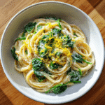One-Pot Lemon Ricotta Spinach Pasta: The Creamiest Quick Dinner You’ll Ever Make 6 One-Pot Lemon Ricotta Spinach Pasta in a bowl with lemon zest and spinach