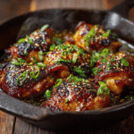 One Pot Sassy Honey Garlic Chicken – The Ultimate Sweet & Savory Dinner Fix 6 One pot sassy honey garlic chicken in cast iron skillet
