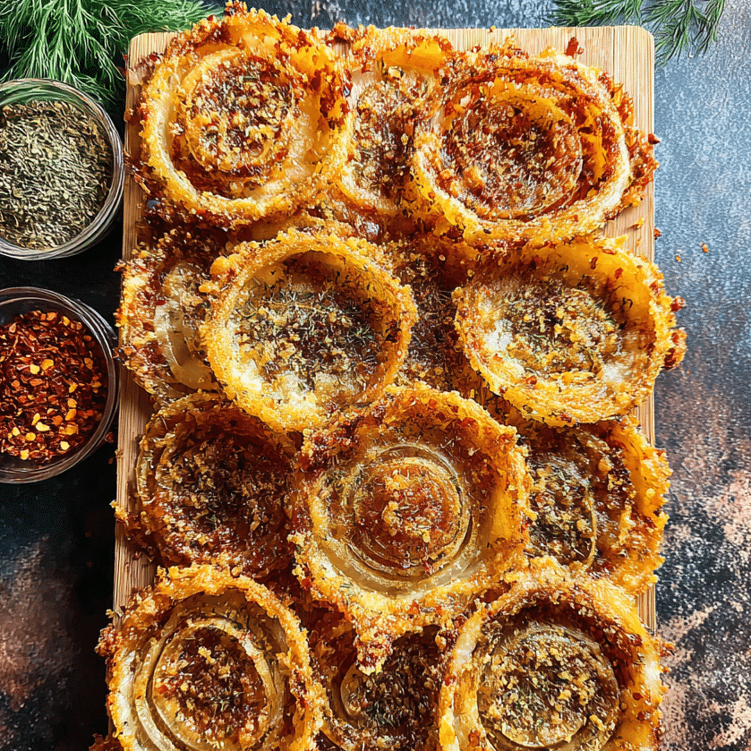 Viral Crispy Onion Rings Chips Recipe: A Low-Carb Snack You’ll Love 7 Assorted onion rings chips with different seasoning blends
