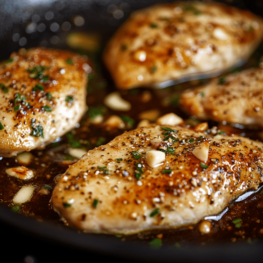 One Pan Chicken with Buttered Noodles: A Simple, Delicious Meal in One Pan 7 searing chicken for buttered noodles