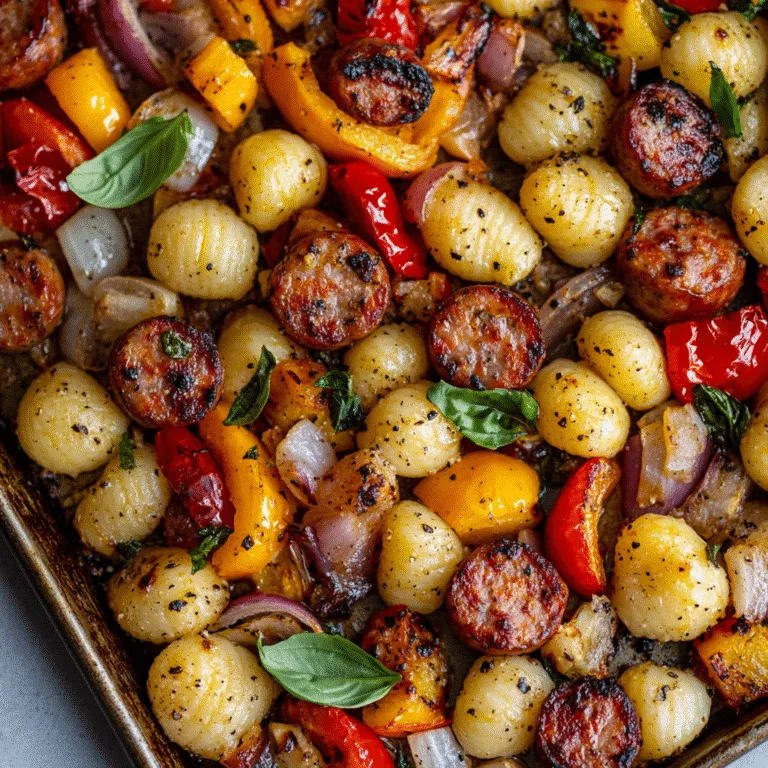 Sheet Pan Gnocchi Sausage
