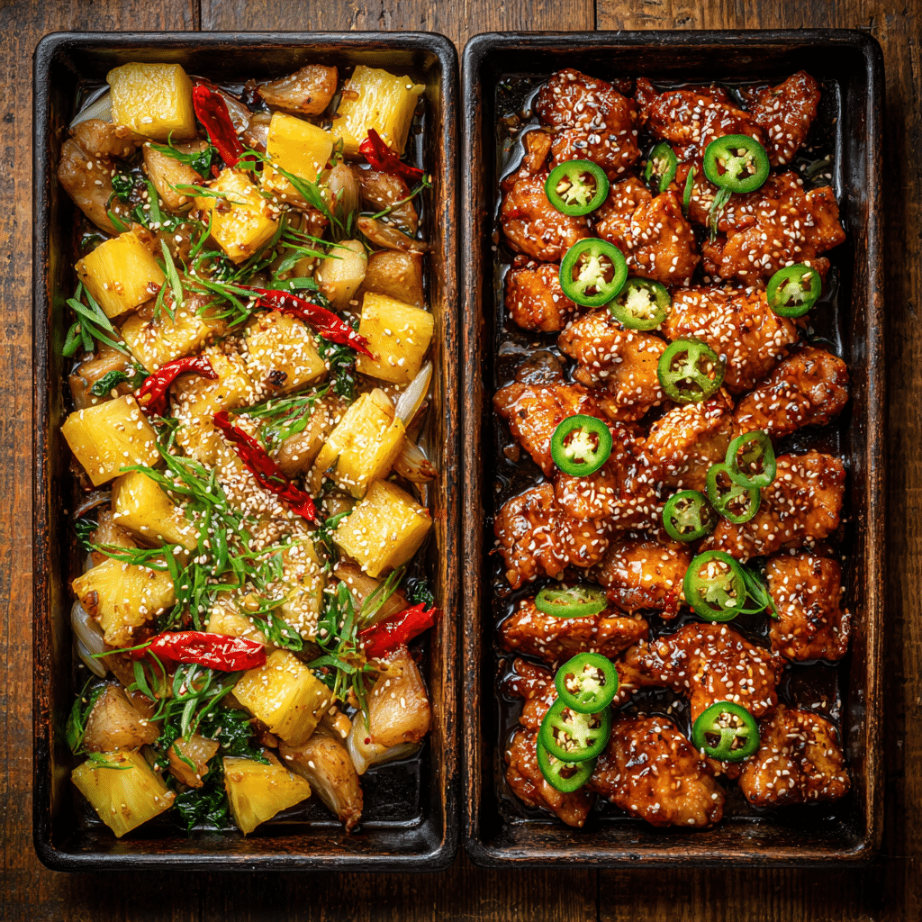 Sheet Pan Teriyaki Chicken With Vegetables – Simple, Delicious, and Mess-Free 7 Creative variations of Sheet Pan Teriyaki Chicken With Vegetables with pineapple and spicy jalapeños