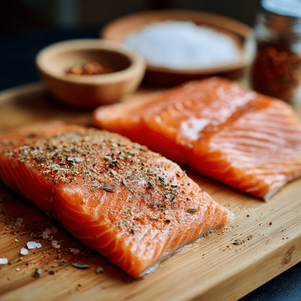 Grilled Salmon With Peach Salsa Recipe That Everyone Will Love 5 Raw salmon fillets for Grilled Salmon With Peach Salsa