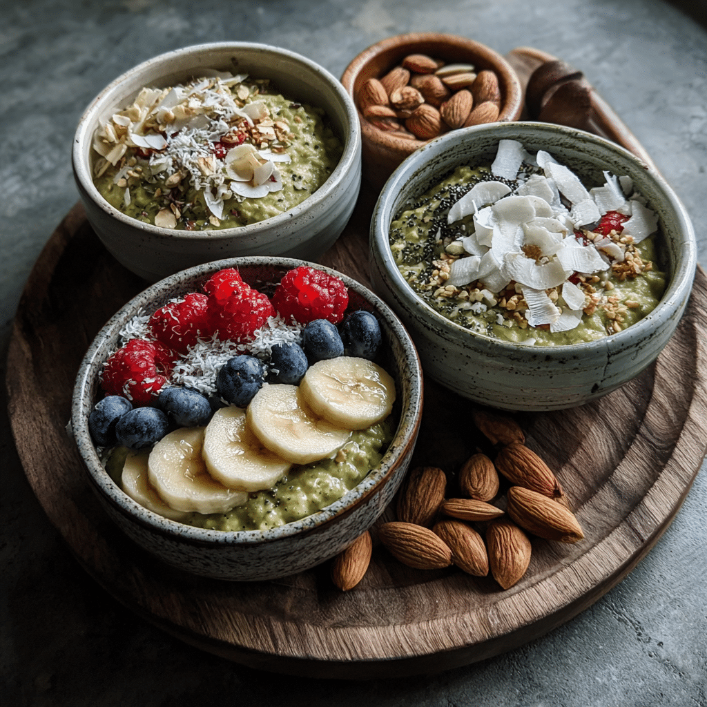 Matcha Overnight Oats – A Delicious, Nutritious Breakfast You’ll Crave Daily 6 Custom matcha overnight oats with toppings