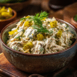 Dill Pickle Chicken Salad – A Tangy, Protein-Packed Twist You’ll Crave All Year 6 Dill Pickle Chicken Salad in a rustic bowl