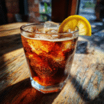 Espresso Soda – The Bold, Bubbly Coffee Trend You Need to Try 5 Glass of espresso soda with lemon twist and ice on a wooden table