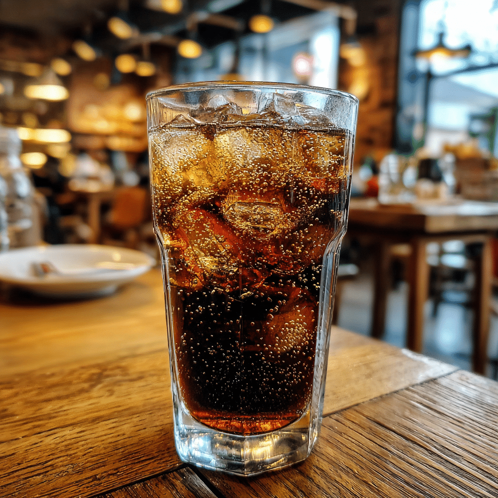 Espresso Soda – The Bold, Bubbly Coffee Trend You Need to Try 7 Espresso soda in a tall glass with crema and lemon twist, front view