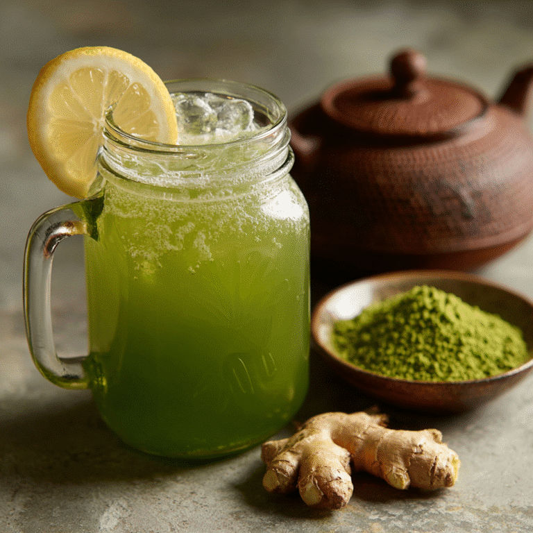 Japanese Mounjaro drink made with matcha and ginger