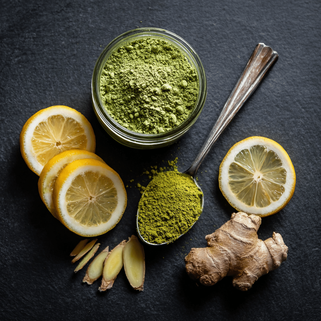 Japanese Mounjaro Recipe: Natural Weight Loss and Wellness Drink 5 Ingredients for Japanese Mounjaro recipe flat lay
