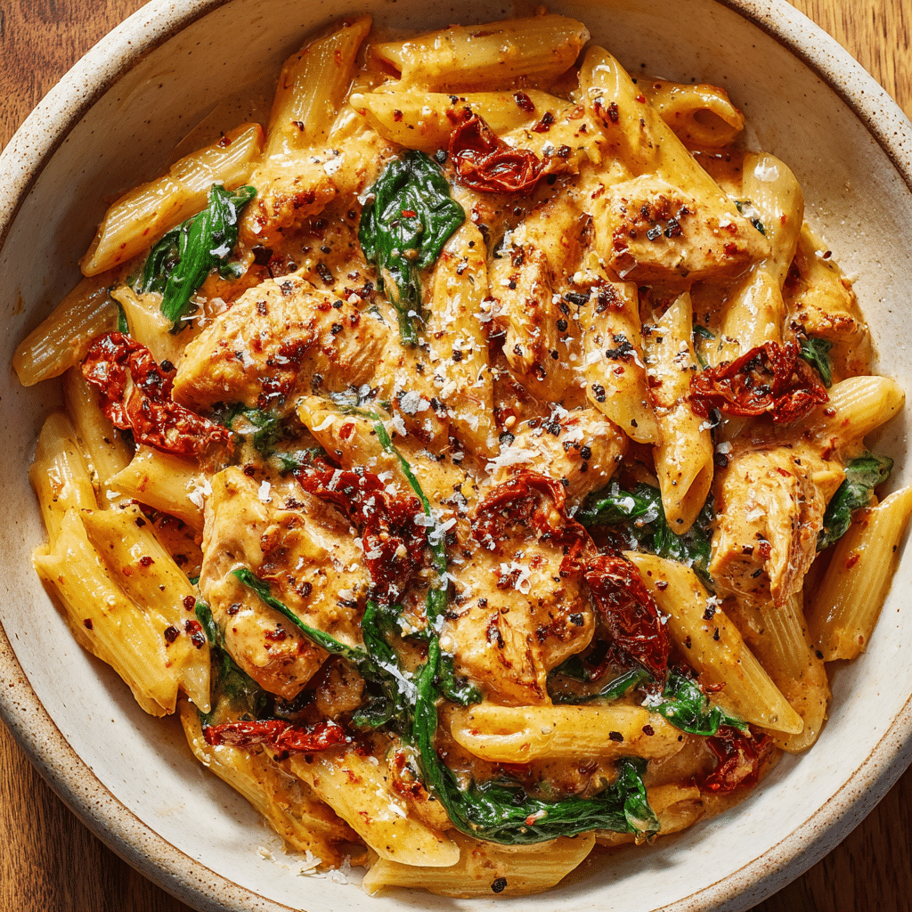 Marry Me Chicken Pasta – A Creamy, Flavor-Packed Weeknight Favorite 5 Marry Me Chicken Pasta served in ceramic dish with creamy sauce