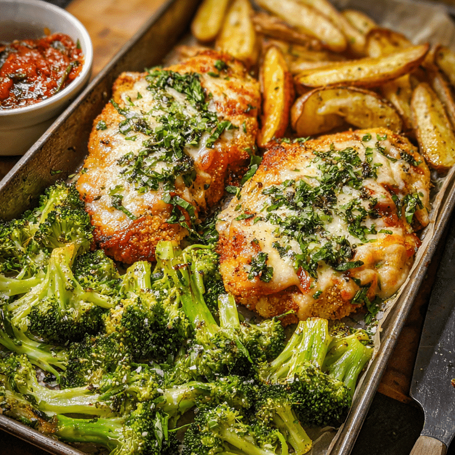 Sheet-Pan Chicken Parmesan: Crispy, Easy & Oven-Baked Family Favorite 7 Side dishes for sheet-pan chicken parmesan