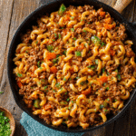Easy One-Pan Sloppy Joes Skillet Dinner Recipe for Busy Weeknights 6 one-pan sloppy joes skillet dinner in cast iron pan