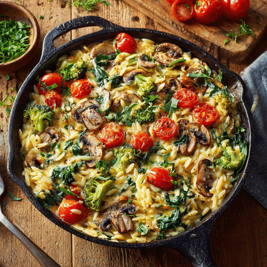 One Pot Cheesy Chicken And Broccoli Orzo – A Creamy Skillet Dinner Everyone Will Crave 7 One Pot Cheesy Chicken And Broccoli Orzo with seasonal vegetable variations