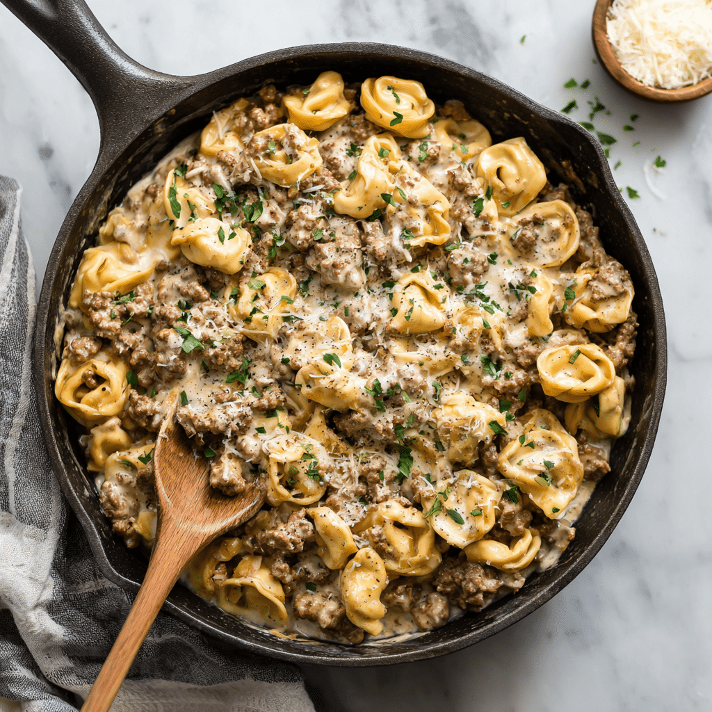One-Skillet Beef Stroganoff Tortellini: A Creamy, Easy Weeknight Dinner