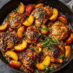 One-Skillet Peach Chicken: A Sweet & Savory Weeknight Winner 6 One-Skillet Peach Chicken with rosemary glaze