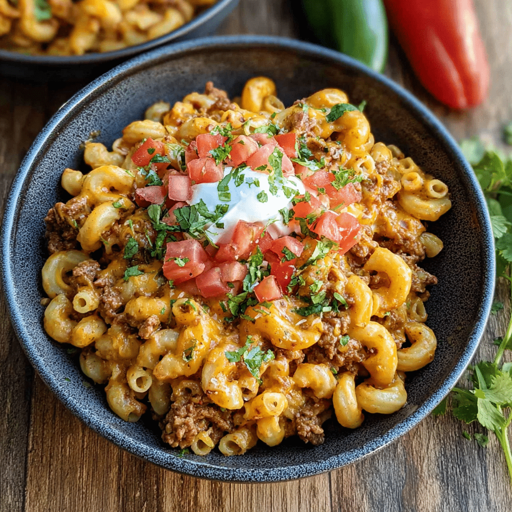 Rotel Pasta Fiesta: A Bold and Creamy Tex-Mex Twist for Pasta Lovers 6 Kid-friendly Rotel Pasta Fiesta without jalapeños, topped with sour cream