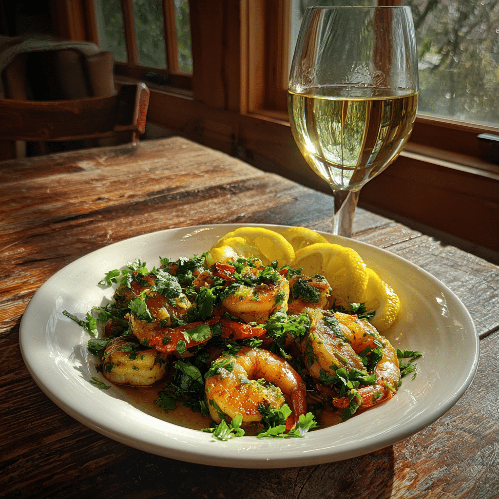 Sauvignon Blanc paired with One-Pan Chimichurri Shrimp