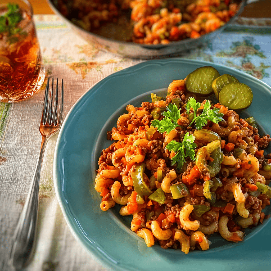Easy One-Pan Sloppy Joes Skillet Dinner Recipe for Busy Weeknights 5 plated one-pan sloppy joes skillet dinner ready to eat