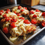 Sheet-Pan Chicken Parmesan: Crispy, Easy & Oven-Baked Family Favorite 6 Sheet-pan chicken parmesan fresh out of the oven
