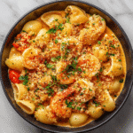 Viral Trader Joe’s Lobster Bisque Pasta 6 Viral Trader Joe’s Lobster Bisque Pasta with shrimp and breadcrumbs