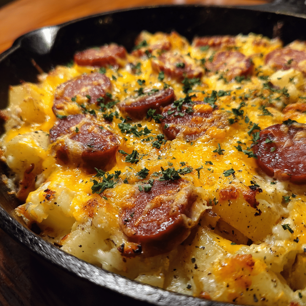 Cheesy Ranch Potatoes and Smoked Sausage: A Bold and Flavor-Packed Family Favorite