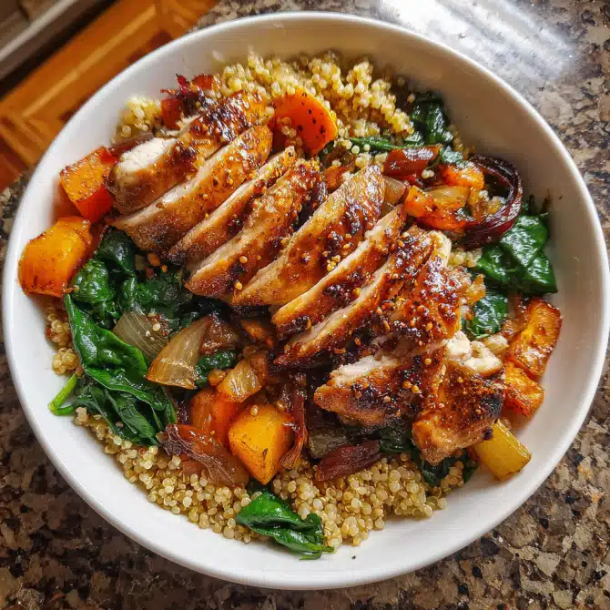 Easy Sheet Pan Chicken Thighs – The Perfect Weeknight Dinner Solution 8 leftover-chicken-bowl.jpg