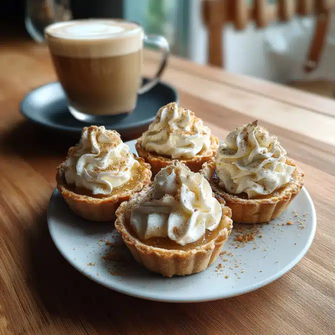 Served mini salted maple pies with chai pairing