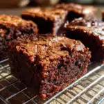 One-Bowl Banana Bread Brownies fresh from oven
