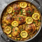 One-Pot Chicken Rice With Caramelized Lemon: A Flavorful and Comforting Dish 6 one-pot chicken & rice with caramelized lemon in cast iron pot