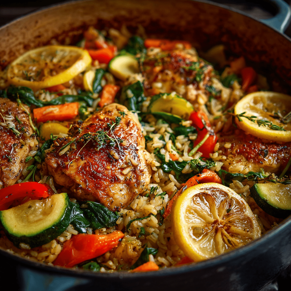 One-Pot Chicken Rice With Caramelized Lemon: A Flavorful and Comforting Dish 7 one-pot chicken rice with caramelized lemon and mixed vegetables