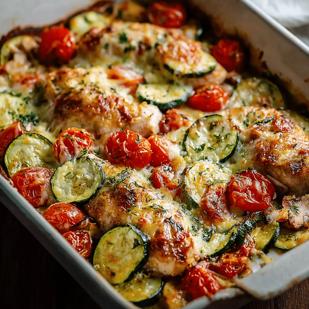 Sheet Pan Mediterranean Chicken Zucchini (Healthy & Easy One-Pan Dinner)
