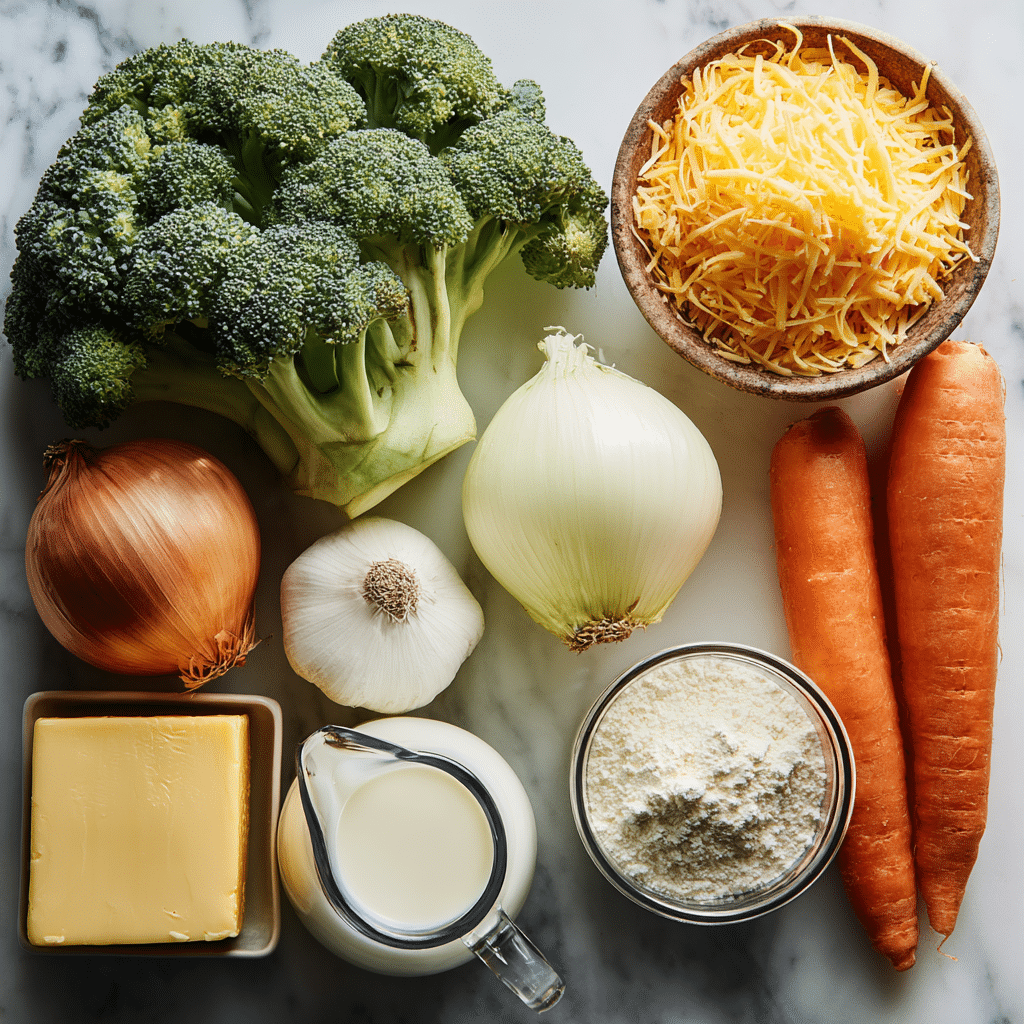 Slow Cooker Broccoli Cheese Soup: The Creamy Comfort Classic That’s Worth Every Bite 5 Slow Cooker Broccoli Cheese Soup Ingredients Layout