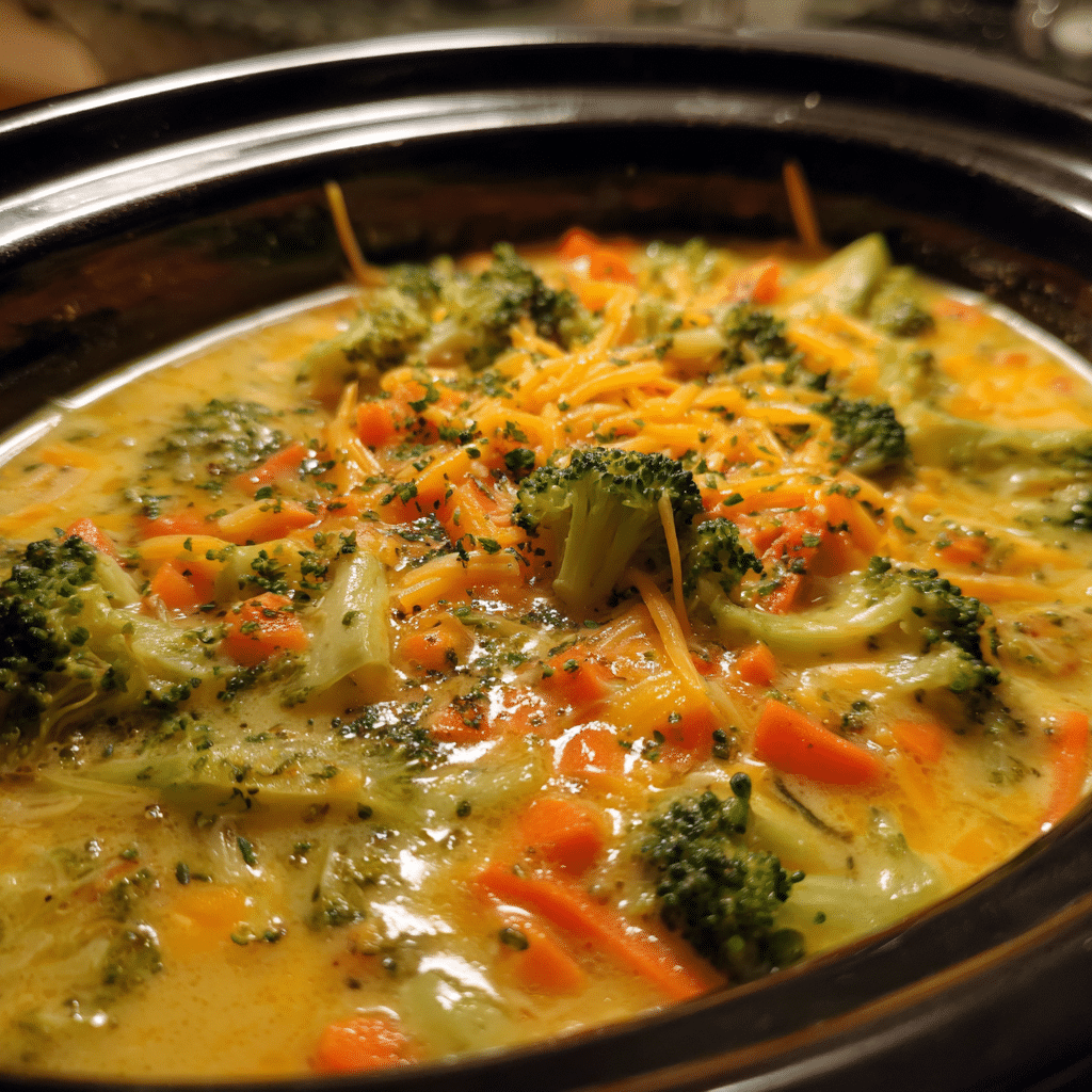 Slow Cooker Broccoli Cheese Soup: The Creamy Comfort Classic That’s Worth Every Bite 6 Broccoli Cheese Soup Cooking in Slow Cooker