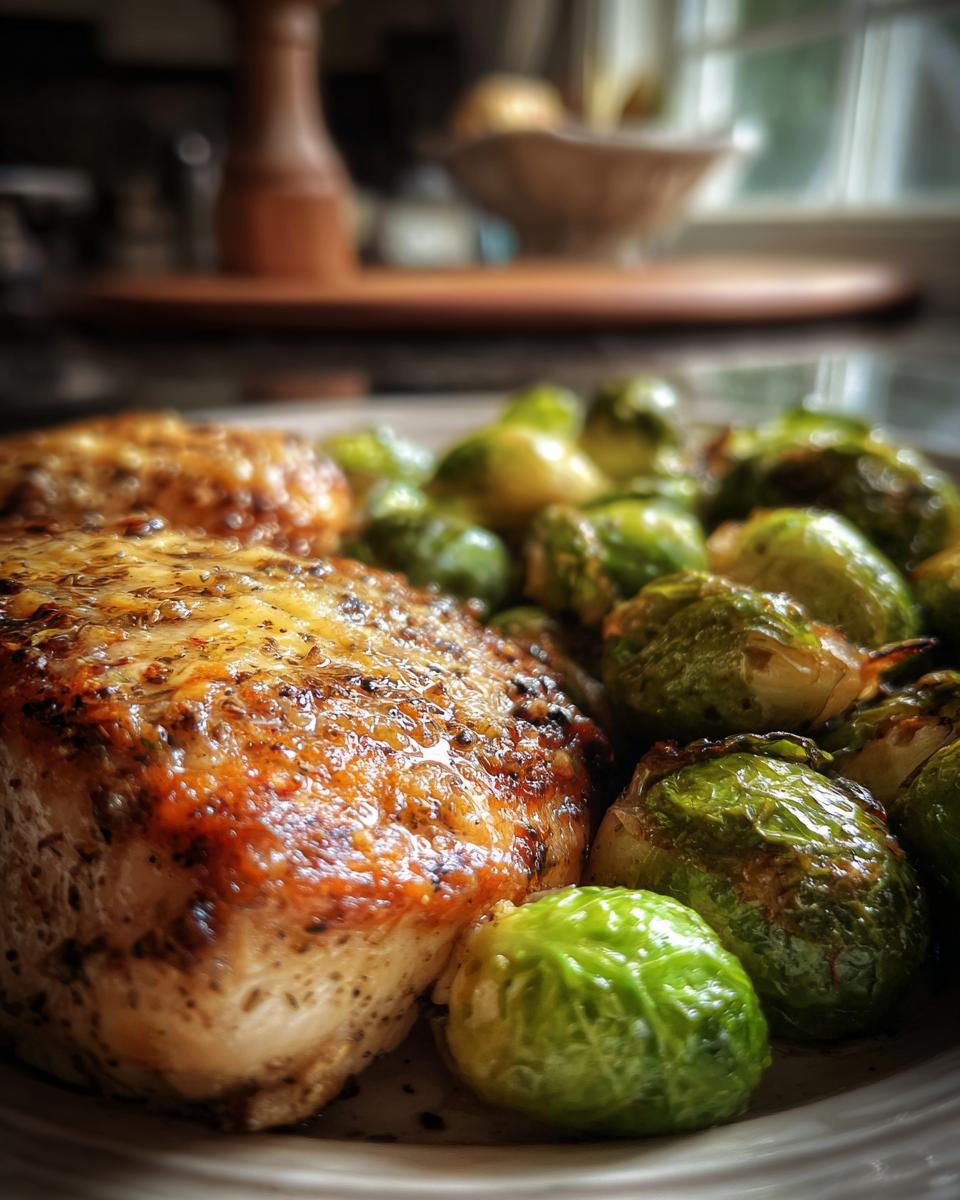 Amazing Asiago Chicken & Sprouts (1 Pan!) 5 Asiago Chicken & Roasted Brussels Sprouts - detail 1