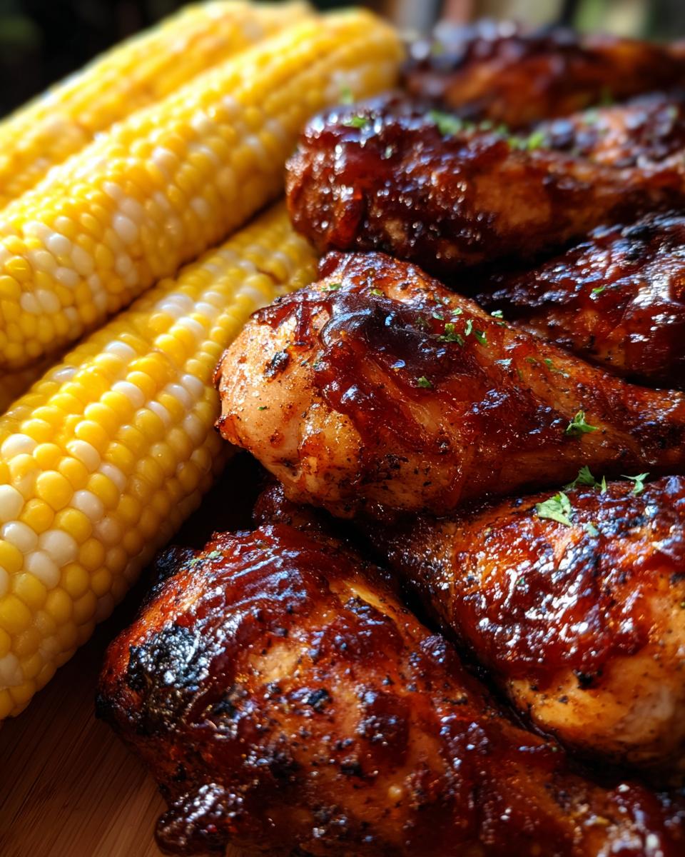 Awesome BBQ Drumsticks & Corn: 1 Pan Meal 5 BBQ Drumsticks & Corn - detail 1