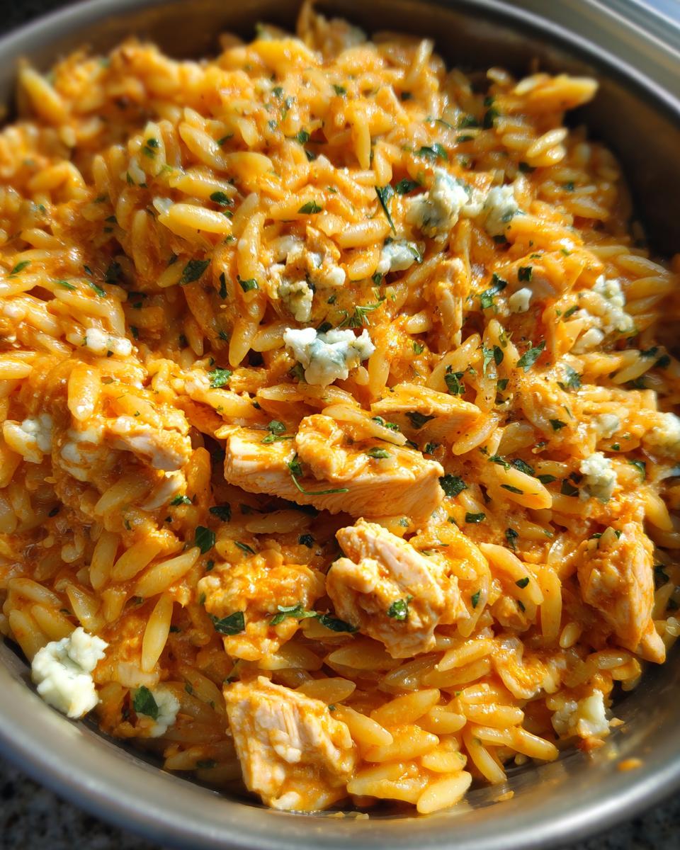 Amazing Buffalo Chicken Orzo Pasta: 30 Min Meal 6 Buffalo Chicken Orzo Pasta - detail 2