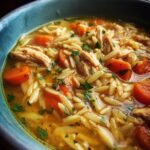Chicken Orzo Soup with Carrots & Celery