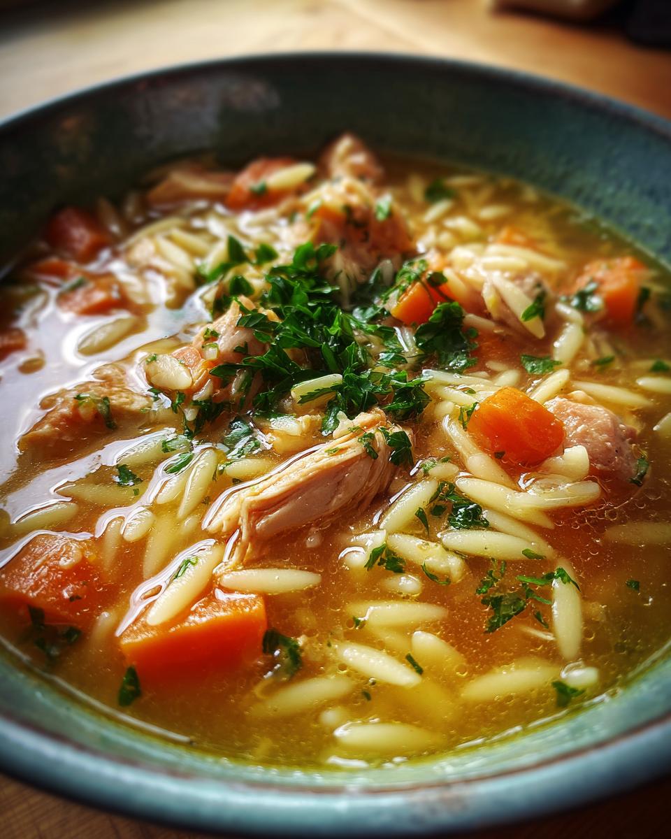 40 Min Chicken Orzo Soup Comfort 6 Chicken Orzo Soup with Carrots & Celery - detail 2