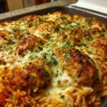 Chicken Parmesan Orzo Bake