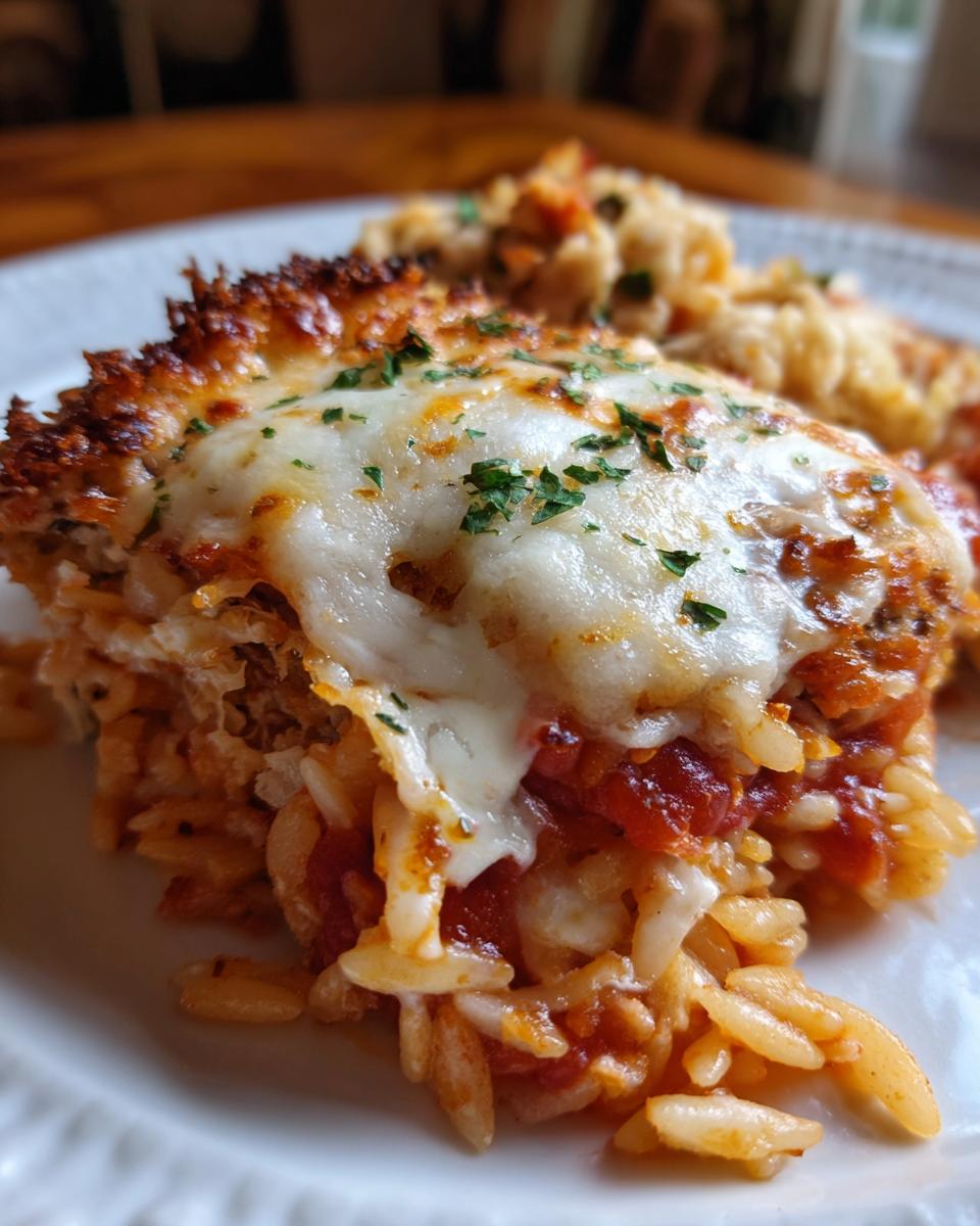 Chicken Parmesan Orzo Bake: 1 Pan Meal 7 Chicken Parmesan Orzo Bake - detail 3