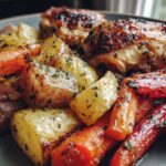 Garlic Butter Root Veggies & Chicken Thighs