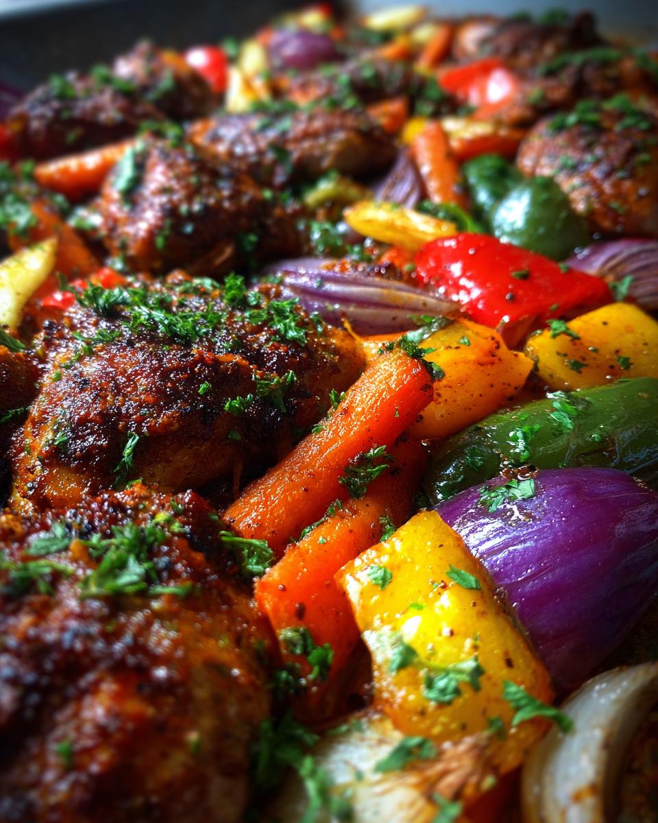 Amazing Harissa Chicken & Veggies: 1 Pan Meal 5 Harissa Chicken & Vegetables - detail 1