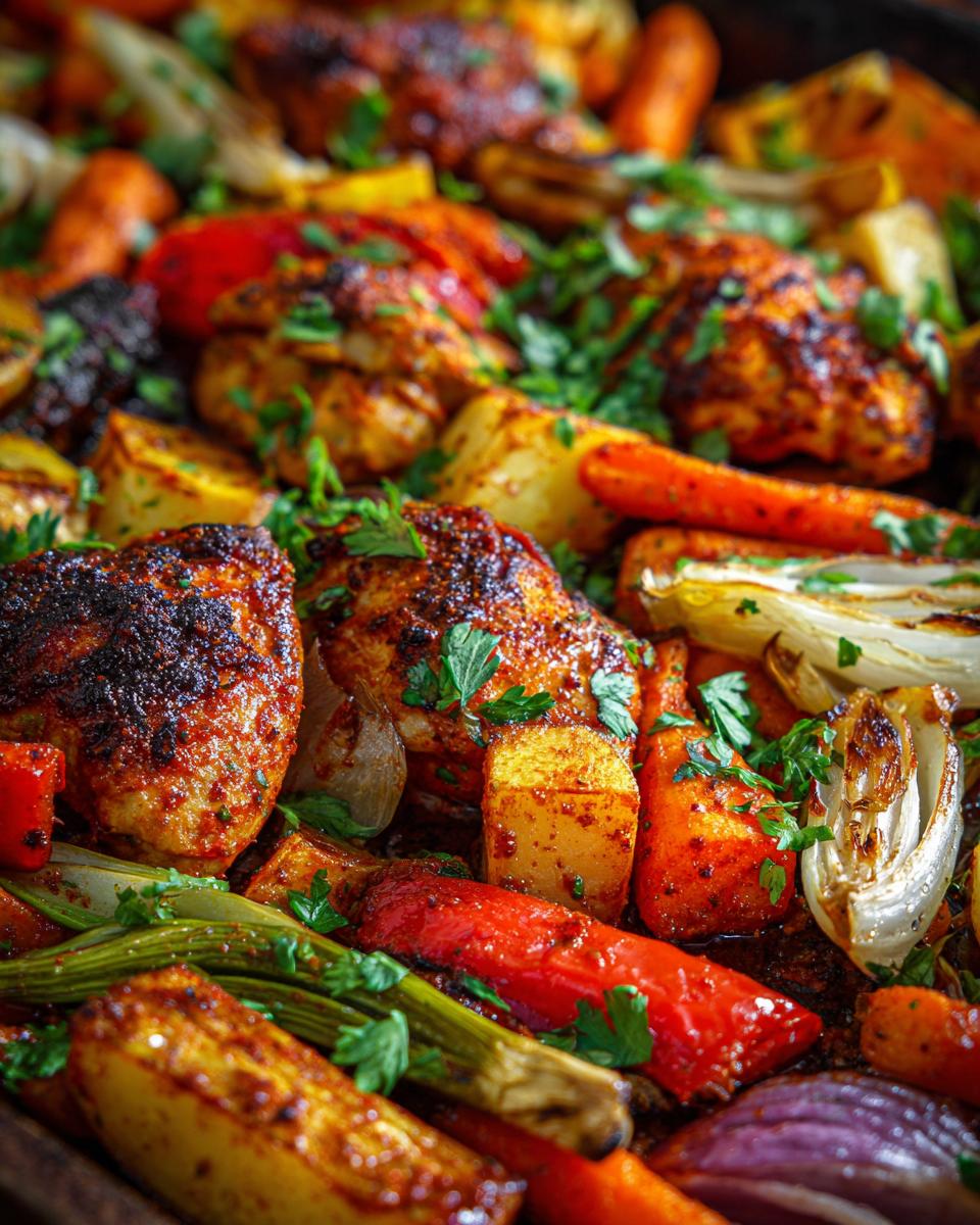 Amazing Harissa Chicken & Veggies: 1 Pan Meal 6 Harissa Chicken & Vegetables - detail 2