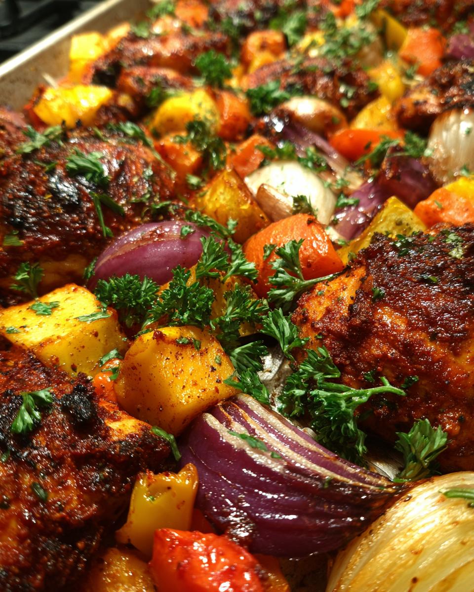 Amazing Harissa Chicken & Veggies: 1 Pan Meal 7 Harissa Chicken & Vegetables - detail 3