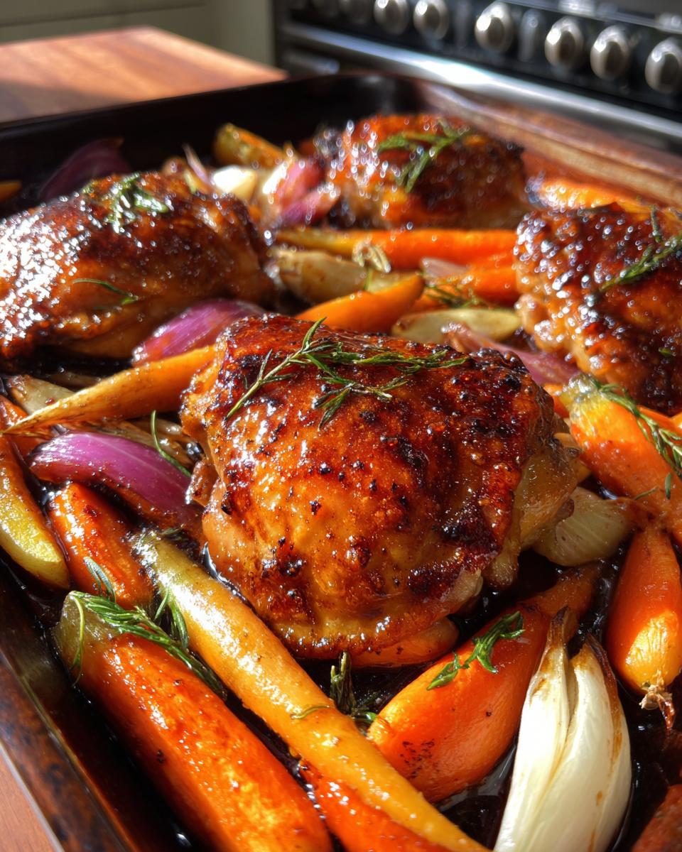 Amazing Maple-Glazed Chicken with Root Veggies: 1 Pan 5 Maple-Glazed Chicken with Root Veggies - detail 1